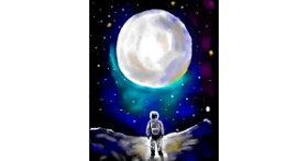 Drawing of astronaut by Loz