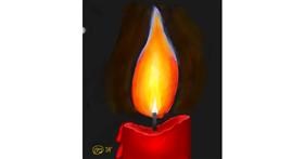 Drawing of candle by GreyhoundMama