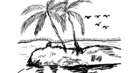 Drawing of oasis by Arialll