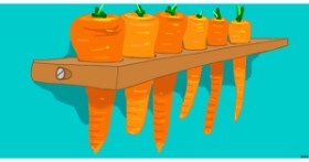 Drawing of carrot by Swimmer