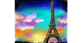 Drawing of Eiffel Tower by Audrey