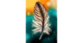 Drawing of feather by ⋆su⋆vinci彡
