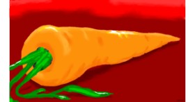 Drawing of carrot by Flowerpot