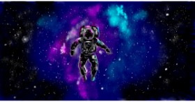 Astronaut-Zeichnung von Eclat de Lune